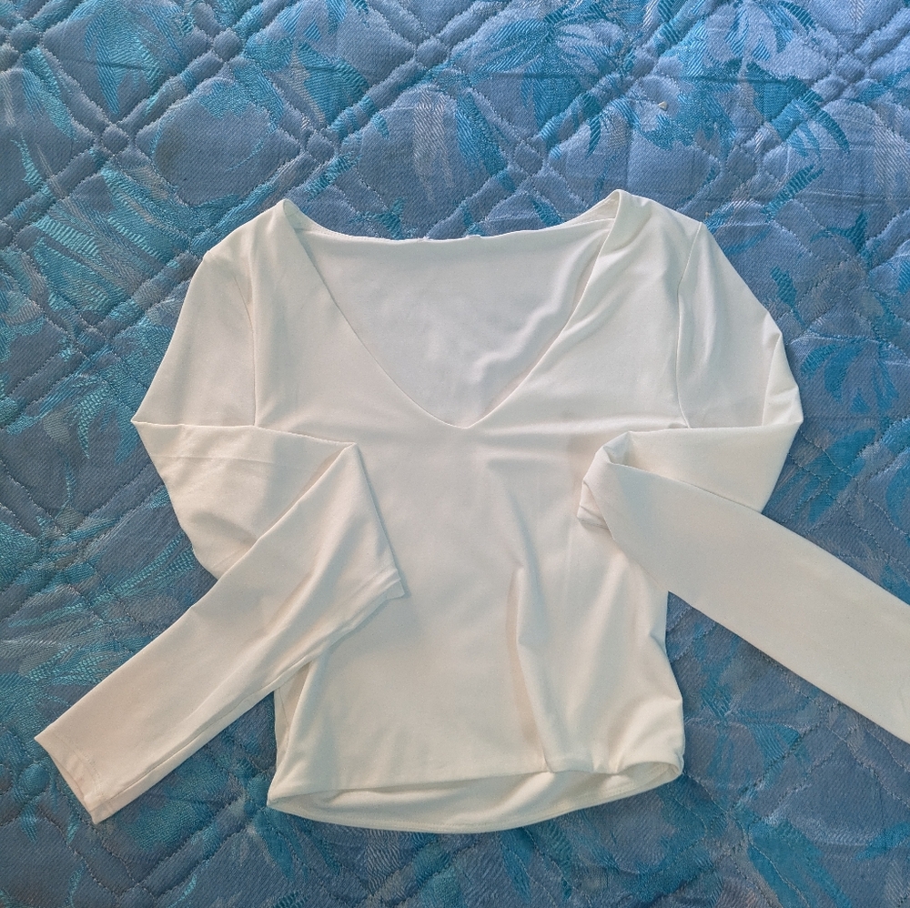 Women's white long sleeve